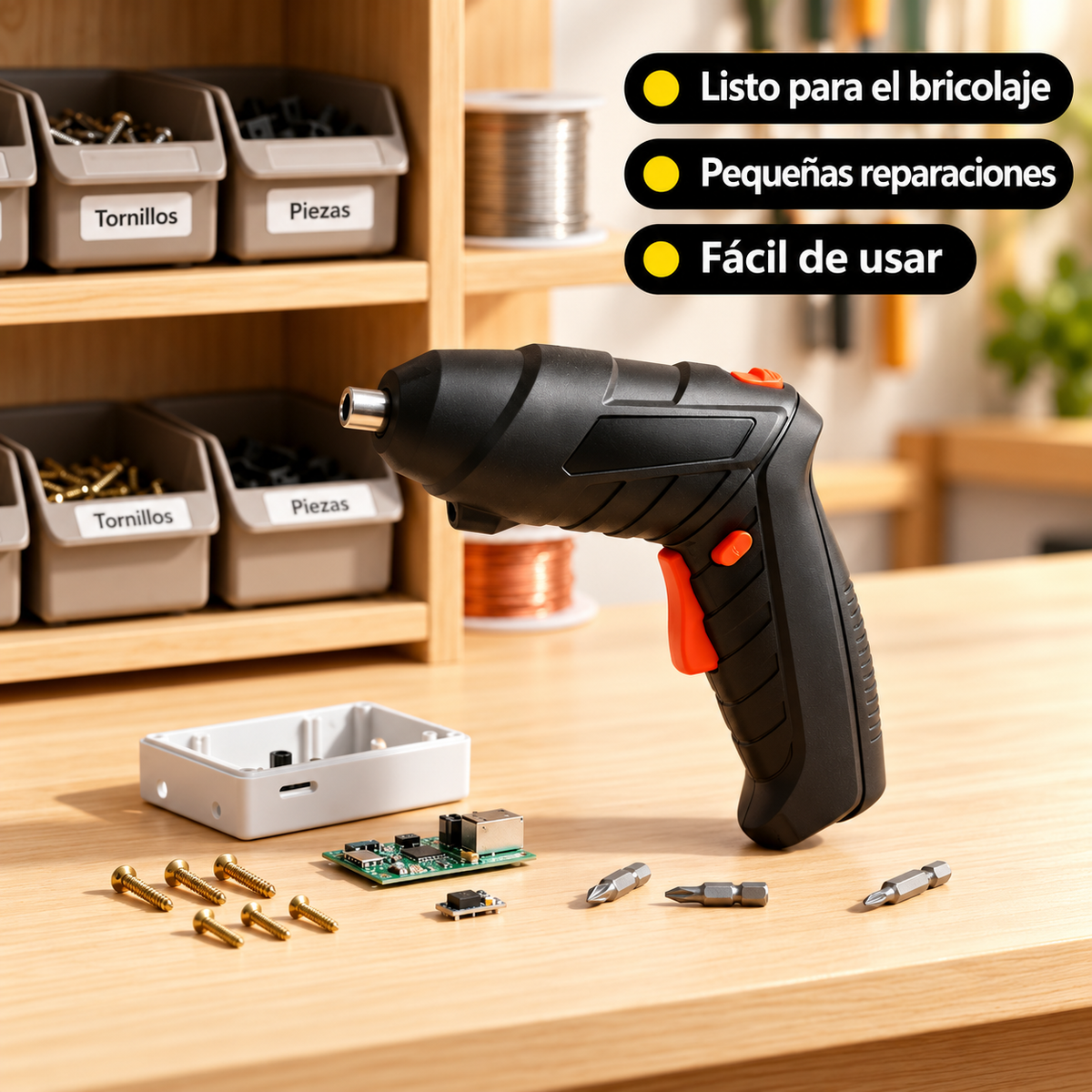 Norvik Atornillador Eléctrico Inalámbrico 4,2 V – Kit de 47 Piezas