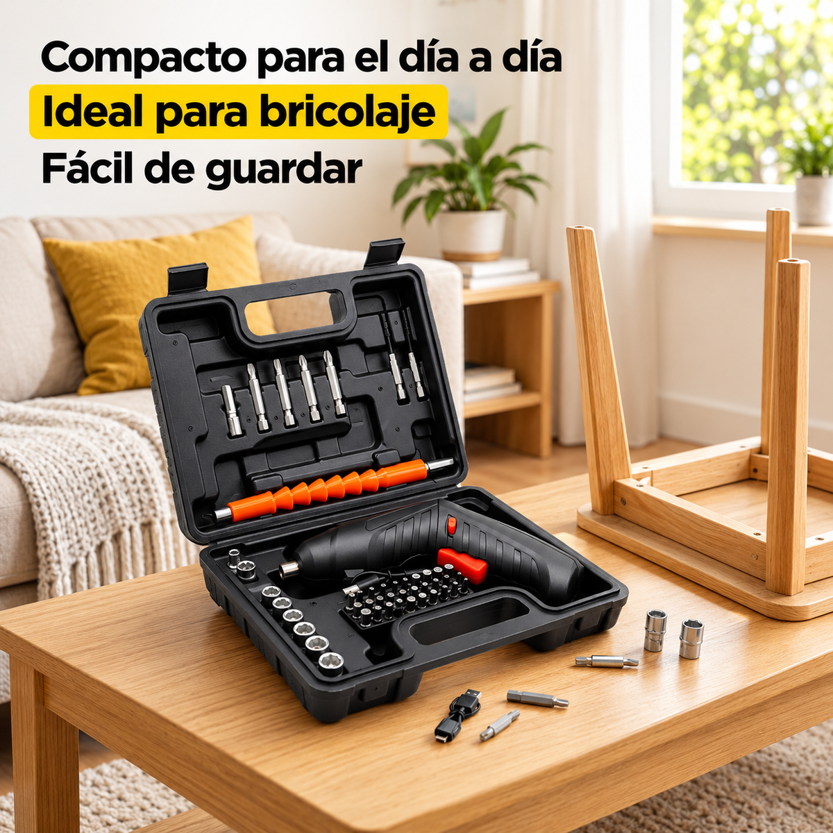 Norvik Atornillador Eléctrico Inalámbrico 4,2 V – Kit de 47 Piezas